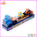 Wooden Vehicle Toy, with Accessories (W04A064)